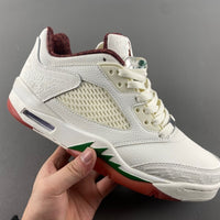 Low Top Sneakers, White Red Green Colorway, Mismatched Colorway, Lace Up Design, Casual Gift for Sneaker Fans