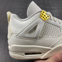 Sneakers, White Gold Colorway, Metallic Finish, Lace Up Design, Casual Gift for Sneaker Fans