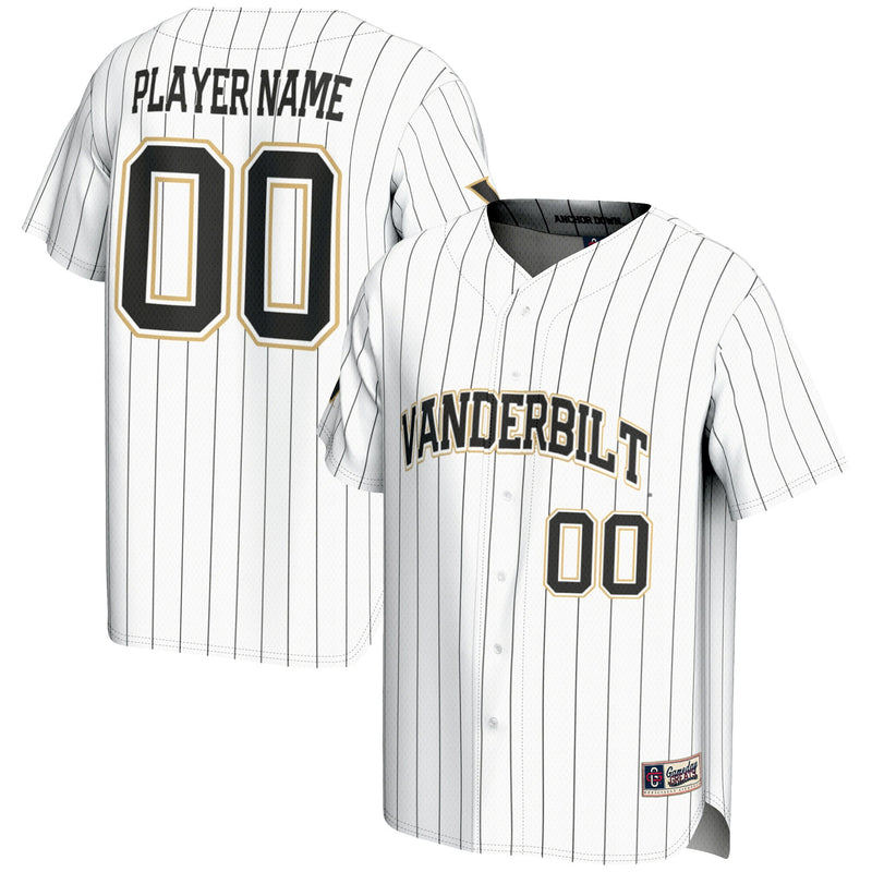 Vanderbilt Commodores NIL Pick-A-Player Lightweight Baseball Jersey - White