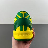 Low Top Sneakers, Green Yellow Colorway, Lace Up Design, Casual Gift for Sneaker Fans