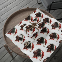 Watercolor African American Santa Gift Wrap, Black Man Santa Wrapping Paper, Black Santa Wrapping Paper, Holiday Christmas Gift Wrap Roll