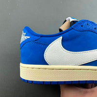 Low Top Sneakers, Blue White Colorway, Lace Up Design, Casual Gift for Sneaker Fans