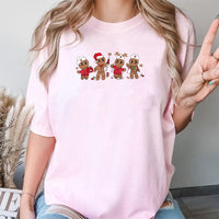 Adorable Holiday Nurse T-Shirt, Christmas Nurse Gingerbread Shirt, Medical Graphic Tee, Healthcare Worker Shirt, Festive Christmas Shirt