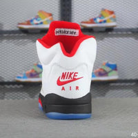 Sneakers, White Black Red Colorway, Lace Up Design, Casual Gift for Sneaker Fans