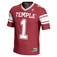 #1 Temple Owls Endzone Football Jersey - Cherry