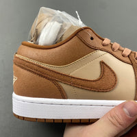 Low Top Sneakers, White Brown Colorway, Lace Up Design, Casual Gift for Sneaker Fans