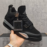 Mid Top Sneakers, Black White Colorway, Lace Up Design, Casual Gift for Sneaker Fans