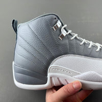 Low Top Sneakers, White Gray Colorway, Lace Up Design, Casual Gift for Sneaker Fans
