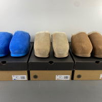 Slides, Beige Colorway, Slip On Design, Wool Detail, Casual Gift for Shoe Lovers
