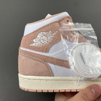 Mid Top Sneakers, White Pink Colorway, Lace Up Design, Casual Gift for Sneaker Fans