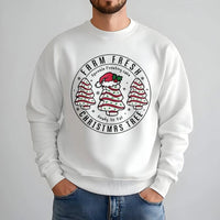 Retro Holiday Sprinkle Frosting Snack Crewneck, Christmas Tree Cake Sweatshirt, Vintage Christmas Treat Sweater, Festive Xmas Pullover