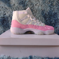 Low Top Sneakers, White Pink Colorway, Lace Up Design, Casual Gift for Sneaker Fans