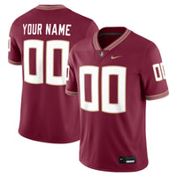 Florida State Seminoles Custom Football Game Jersey - Garnet