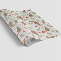 Adorable Brontosaurus Santa Hat Gift Wrap, Christmas Dinosaur Wrapping Paper, Dino Holiday Wrapping Paper, Festive Kids Gift Wrap Paper Roll