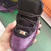 Low Top Sneakers, Black Purple Colorway, Lace Up Design, Casual Gift for Sneaker Fans