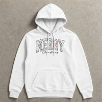 Festive Holiday Season Sweatshirt, Merry Christmas Pine Tree Hoodie, Winter Christmas Tree Pullover, Comfy Xmas Present Hooded Sweatshirt