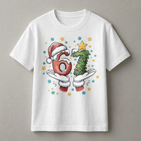 Santa Claus Hands Meme Graphic Tee, 67 Christmas T-Shirt, Humorous Holiday Meme Shirt, Festive Santa Gesture Top, Xmas Gag Present for Friends
