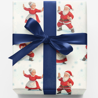 Humorous Santa Gift Wrap Paper, Tai Chi Santa Christmas Wrapping Paper, Martial Arts Holiday Wrapping Paper, Xmas Wrap, Festive Present Wrap