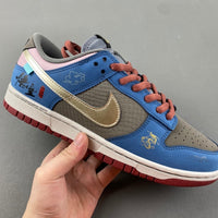 Low Top Sneakers, Blue Black Colorway, Lace Up Design, Casual Gift for Sneaker Fans