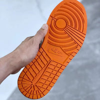 High Top Sneakers, Orange Colorway, Lace Up Design, Casual Gift for Sneaker Fans