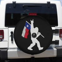 Rockstar Sasquatch Silhouette Ceramic Ornament, Bigfoot Texas Flag Ornament, Cryptozoology Christmas Tree Decor, Texan Keepsake