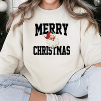 Retro St Nick Graphic Sweater, Vintage Merry Christmas Santa Sweatshirt, Nostalgic Holiday Crewneck, Winter Season Pullover Present