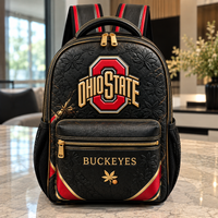 OSU Scarlet Crest - Buckeye Emblem Backpack in Black and Gold