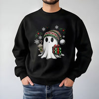 Spooky Cocoa Holiday Sweatshirt, Adorable Ghost Christmas Sweatshirt, Humorous Winter Ghost Sweatshirt, Adorable Cocoa Crewneck, Xmas Holiday Present