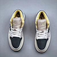 Retro Low Top Basketball Shoes, Black Gray Colorway, Lace Up Design, Casual Gift for Shoe Lovers