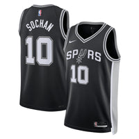 San Antonio Spurs Icon Edition Swingman Jersey - Black - Jeremy Sochan