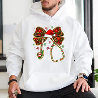 Stethoscope Bow Holiday Hoodie, Christmas Nurse Hoodie, RN Nursing School Hoodie, Comfy Healthcare Worker Sweatshirt, Xmas Nurse Present