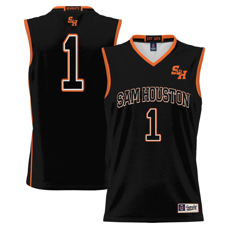 #1 Sam Houston State Bearkats Replica Lightweight Basketball Jersey - Black
