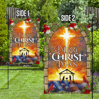 Star of Bethlehem Scene Yard Banner, Merry Christmas Nativity Garden Flag, Double Sided Holiday Flag, Religious Lawn Decor Present