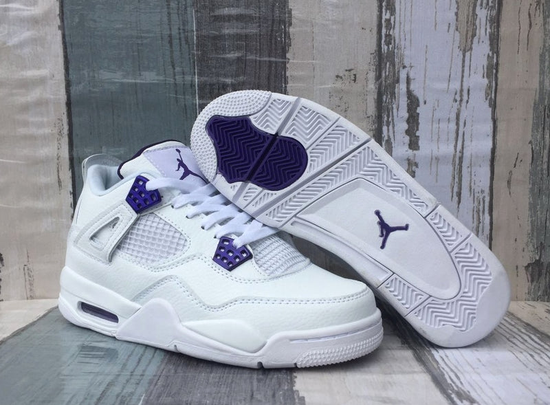 Sneakers, White Purple Colorway, Lace Up Design, Casual Gift for Sneaker Fans