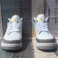 Sneakers, White Yellow Colorway, Lace Up Design, Casual Gift for Sneaker Fans