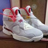 Sneakers, White Gray Red Colorway, Lace Up Design, Casual Gift for Sneaker Fans