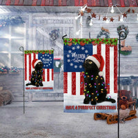 Meowy Catmas Bombay Yard Flag, Black Cat Christmas Garden Flag, Double Sided Holiday Cat Lawn Flag, Christmas Pet Lover Yard Decor