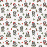 Festive Dog Holiday Gift Wrap Roll, Christmas Poodle Wrapping Paper, Adorable Puppy Christmas Wrapping Paper, Dog Lover Present Wrap Supplies