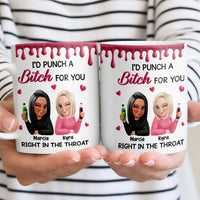 Personalized BFF Coffee Mug, Humorous Best Friend Ceramic Mug, Sarcastic Friendship Coffee Cup, Birthday Christmas Present for Bestie
