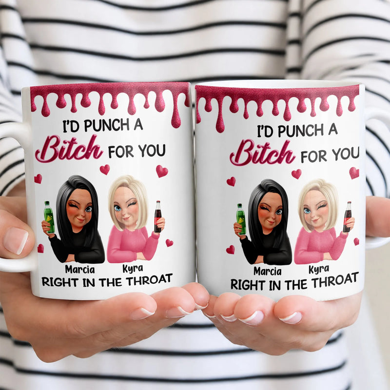 Personalized BFF Coffee Mug, Humorous Best Friend Ceramic Mug, Sarcastic Friendship Coffee Cup, Birthday Christmas Present for Bestie