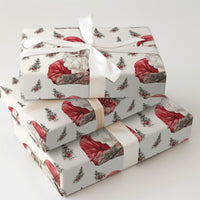 Hipster Santa Christmas Wrapping Paper, Tattooed Santa Wrapping Paper, Alternative Holiday Gift Wrap, Edgy Xmas Gift Wrapping Paper Roll
