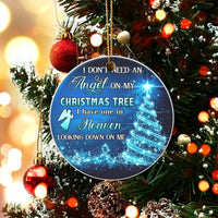Remembrance Christmas Ornament, Angel in Heaven Memorial Ornament, Bereavement Tree Ornament, Ceramic Sympathy Keepsake, Loss of Loved One