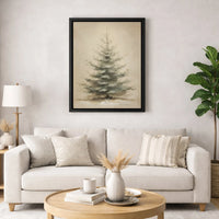 Snowy Pine Forest Canvas Print, Watercolor Christmas Tree Canvas Wall Art, Winter Landscape Wall Decor, Holiday Season Canvas, Xmas Art Present