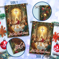 Last Supper Nativity Yard Flag, Christmas Garden Flag It's All About Jesus, Double Sided Religious Holiday Lawn Flag Present