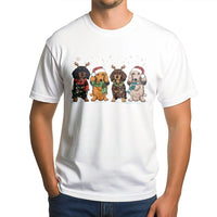 Festive Dog Santa Hat Shirt, Dachshund Christmas T-Shirt, Adorable Dachshund Graphic Tee, Dachshund Dog Lover Shirt, Holiday Xmas Present