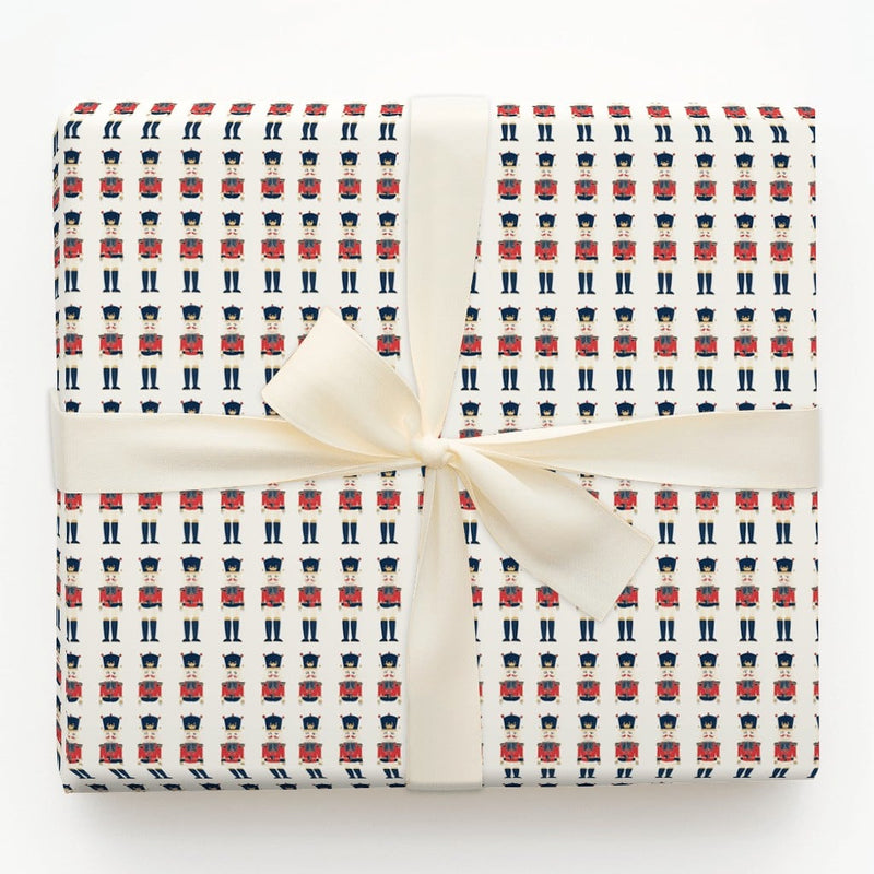 Classic Toy Soldier Christmas Paper, Nutcracker Gift Wrapping Paper, Festive Holiday Present Wrap, Regimental Winter Packaging Roll