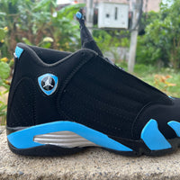 Mid Top Sneakers, Black Blue Colorway, Lace Up Design, Casual Gift for Sneaker Fans