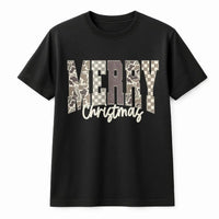 Distressed Camouflage Shirt, Merry Christmas Camo T-Shirt, Rustic Hunting Graphic Tee, Holiday Outdoorsman T-Shirt, Hunter Christmas Present