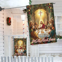 Last Supper Nativity Yard Flag, Christmas Garden Flag It's All About Jesus, Double Sided Religious Holiday Lawn Flag Present