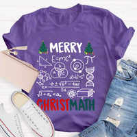 Humorous Christmas Math Pun Tee, Merry Christmath Math Teacher T-Shirt, Holiday Math Teacher Shirt, Adorable Xmas Math Graphic Tee, Teacher Present